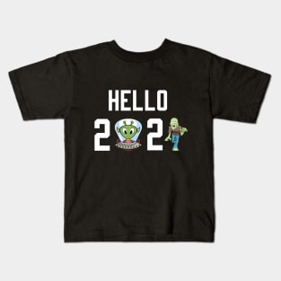 Hello 2021 zombie Kids T-Shirt